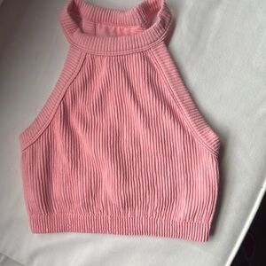 Aerie Free Spirit Ribbed Tank Top - light pink